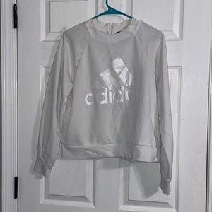 Adidas White Pullover Small
